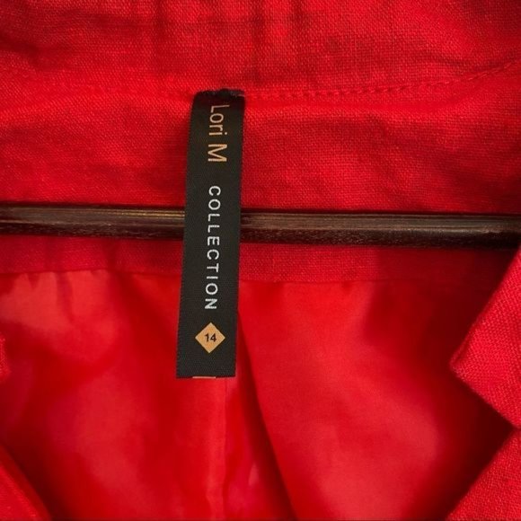 Lori?M?Collection?womens red sleeveless dress size 14 - Picture 4 of 9